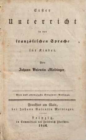 Erster Unterricht in der französischen Sprache für Kinder
