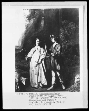 Junges holländisches Brautpaar als Damon und Phyllis