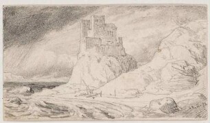 Bergschloss an Meeresküste