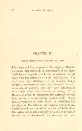 Chapter III. Early history of Buddhism in India