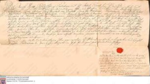Freiherr Philipp Franz Wambold erkauft vom Schutzjuden J. Hersch einen Hof und Haus zu Partenheim für 400 Gulden