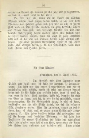 An seine Mutter. Frankfurt, den 2. Juni 1837