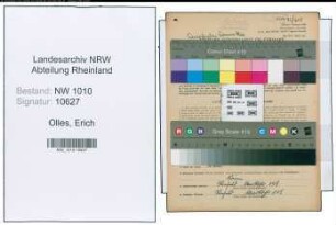 Entnazifizierung Erich Olles , geb. 11.01.1904 (Vermittler)