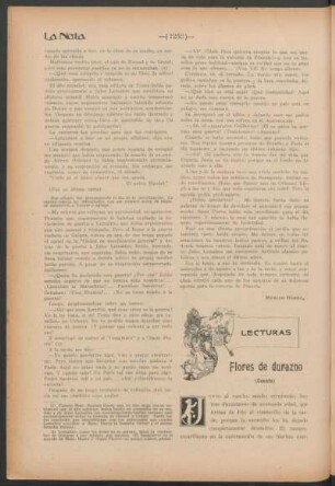 Lecturas - Flores de durazno : (Cuento)