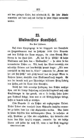 Waldmeisters Brautfahrt