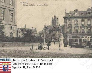 Darmstadt, Ernst-Ludwigsplatz und Marktplatz