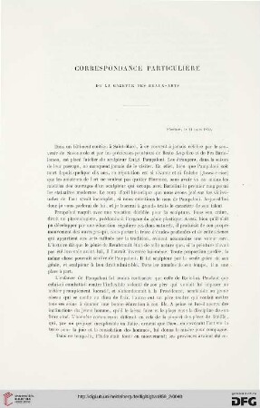 2: Correspondance particulière de la Gazette des Beaux-Arts