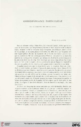 2: Correspondance particulière de la Gazette des Beaux-Arts