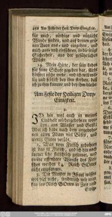 Am Feste der Heiligen Drey-Einigkeit.