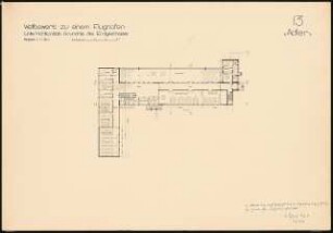 Hauptgebäude eines Flughafens Schinkelwettbewerb 1932: Unterrichtsgebäude: Grundriss EG 1:200