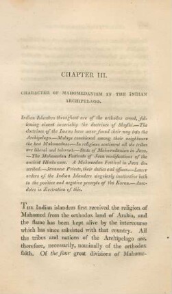 Chapter III. Character of Mahomedanism in the Indian archipelago
