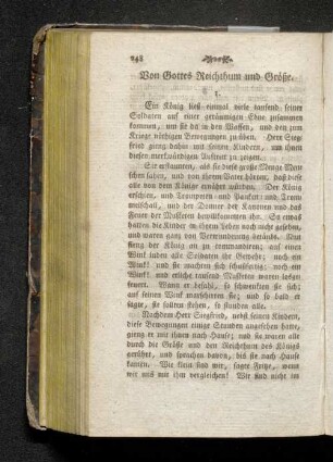 Von Gottes Reichthum und Größe.