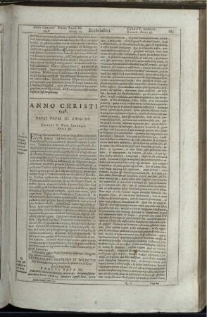Anno Christi 1548. Pauli Papae III. Anno XIV. Caroli V. Rom. Imperat. Anno 28