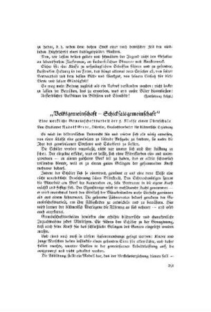 "Volksgemeinschaft - Schicksalsgemeinschaft"