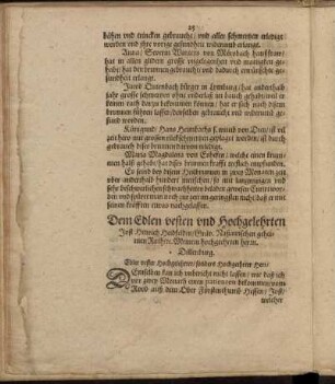 Dem Edlen vesten und Hochgelehrten Jost Henrich Heidfelden ...