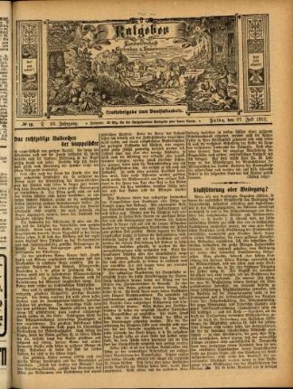 Ausgabe vom Sonntag, den 27. Juli 1913.