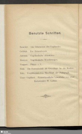 Benutzte Schriften