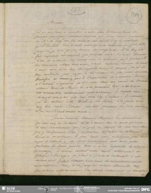 Eigenh. Brief von Eugène Burnouf an August Wilhelm von Schlegel, Paris, 07.02.1830