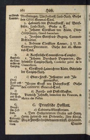 262-271, a. Cabinets-Ministerium - b. Cammer-Gericht