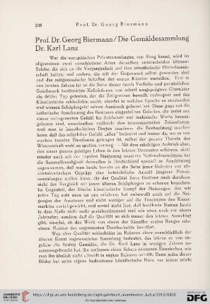 1: Die Gemäldesammlung Dr. Karl Lanz