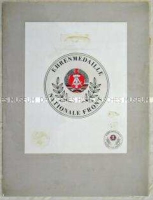 Entwurf? der Ehrenmedaille der Nationalen Front