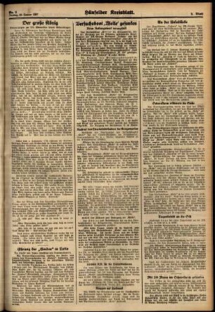 Zweite Ausgabe vom Freitag, den 22. Januar 1937.