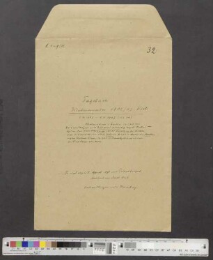 Band 32: Wintersemester 1902/1903 in Kiel (Dr. med. u. phil. Approb. Arzt und Privatdozent, Assistent am Institut Kiel)