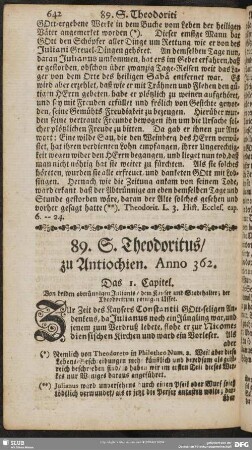 89. S. Theodoritus, zu Antiochien : Anno 362