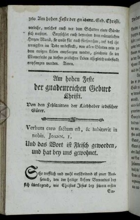 [18.] Am hohen Feste der gnadenreichen Geburt Christi.