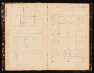 Skizzenbuch: Rathaus, Duderstadt: Rathaus Duderstadt. Fassadendetails, Erker