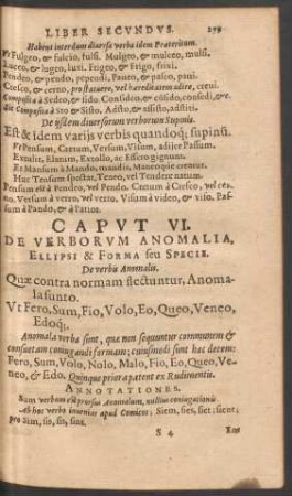 Caput VI. De Verborum Anomalia, Ellipsi & Forma seu Specie.