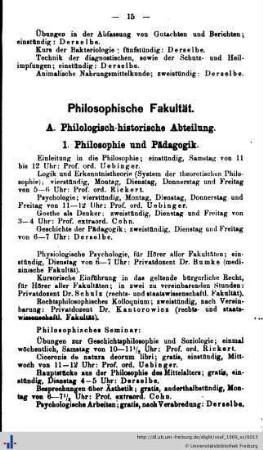 A. Philologisch-historische Abteilung.