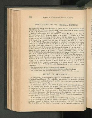 Report Of The Council.