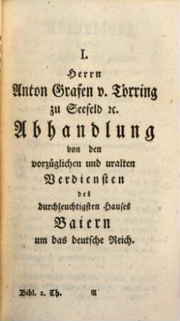Bibliothek zum Gebrauch der baierischen Staats-, Kirchen- und Gelehrten-Geschichte. 2. 1772