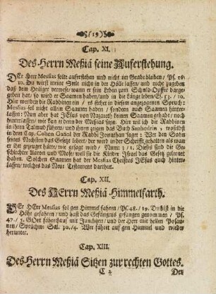 Cap. XII. Des Herrn Meßiä Himmelfarth