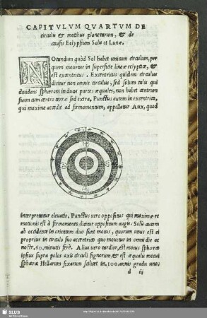 Capitulum Quartum De circulis & motibus planetarum, & de causis Eclipsium Solis et Lunae