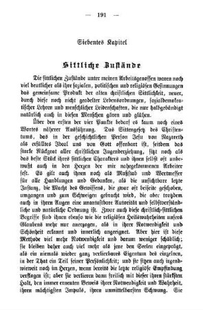 Siebentes Kapitel Sittliche Zustände