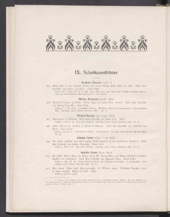 IX. Schabkunstblätter
