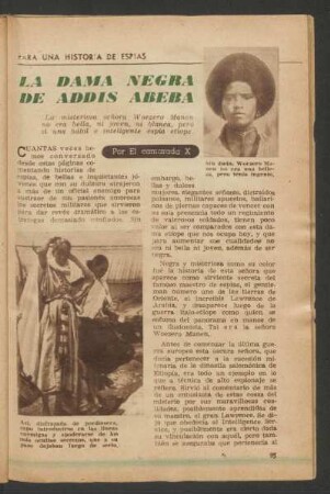 La dama negra de Addis Abeba : Para una historia de espías