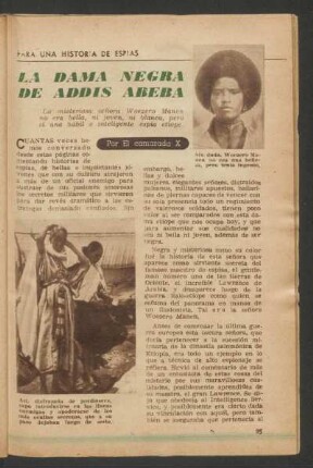 La dama negra de Addis Abeba : Para una historia de espías