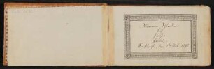 Stammbuch von Maria Anna Louise (genannt Lulu) Schlosser, spätere Nicolovius