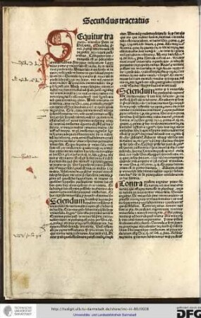 Secundus tractatus.