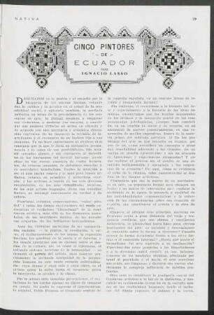 Cinco pintores de Ecuador