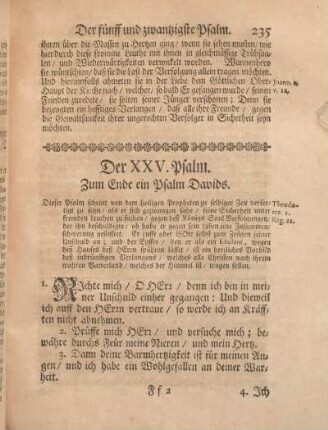 Der XXV. Psalm. Zum Ende ein Psalm Davids.