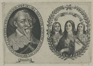 Bildnis des August von Braunschweig-Lüneburg und Gruppenbildnis seiner Söhne Anton Ulrich, Rudolph August und Ferdinand Albrecht von Braunschweig-Lüneburg