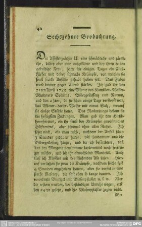 Sechszehnte Beobachtung