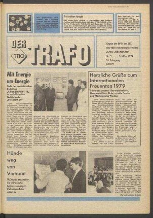 TRO-Betriebszeitung 'Der Trafo'; Nr. 5/1979 (5. März 1979)