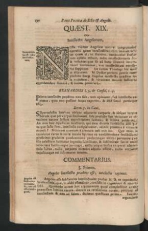 Quaest. XIX. De Intellectu Angelorum.