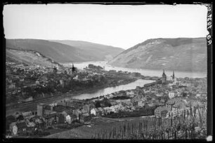 Bingen am Rhein. Stadtansicht mit Nahemündung