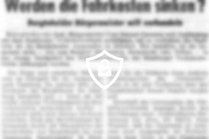 Werden die Fahrkosten sinken?
